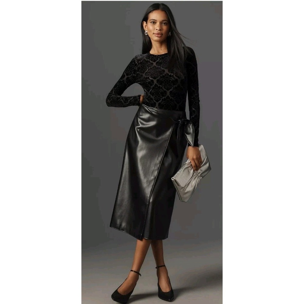 PAIGE Chelle Burnout Long-Sleeve Top  Velvet. Small